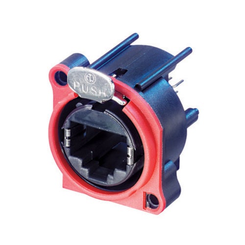 Neutrik EtherCON NE8FAV Vertical PCB mount RJ45 - Neutrik | Bellalite Neutrik EtherCON NE8FAV Vertical PCB mount RJ45 - Neutrik | Bellalite