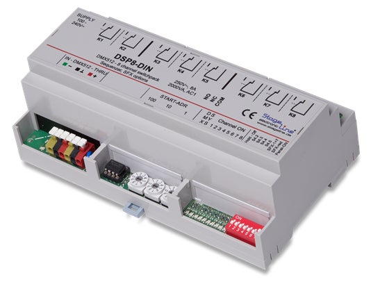 DMX-Relä / Switch DSP8-DIN - Stageline | Bellalite DMX-Relä / Switch DSP8-DIN - Stageline | Bellalite