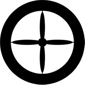 Propeller 4 Metallgobo, M-Size (66mm) - Rosco | Bellalite Propeller 4 Metallgobo, M-Size (66mm) - Rosco | Bellalite