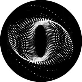 Twisted Particles 2 Glasgobo s/v, M-Size (66mm) - Rosco | Bellalite Twisted Particles 2 Glasgobo s/v, M-Size (66mm) - Rosco | Bellalite