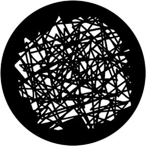 Scribble Metallgobo, (50mm/38mm) - Rosco | Bellalite Scribble Metallgobo, (50mm/38mm) - Rosco | Bellalite