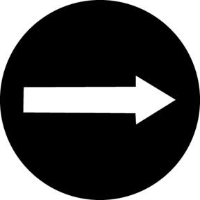 Arrow Metallgobo, (50mm/38mm) - Rosco | Bellalite Arrow Metallgobo, (50mm/38mm) - Rosco | Bellalite
