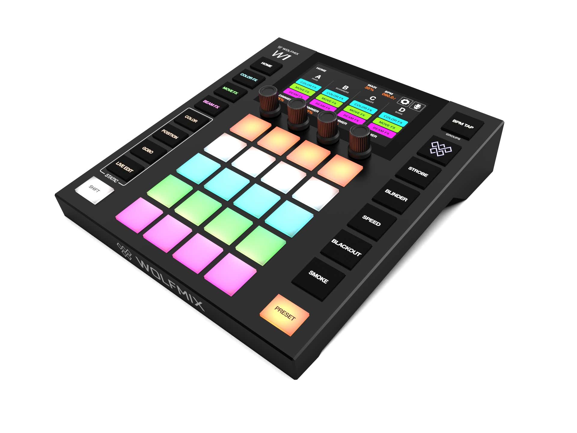 WOLFMIX W1-MK2 Standalone DMX Performance Controller - Wolfmix | Bellalite WOLFMIX W1-MK2 Standalone DMX Performance Controller - Wolfmix | Bellalite