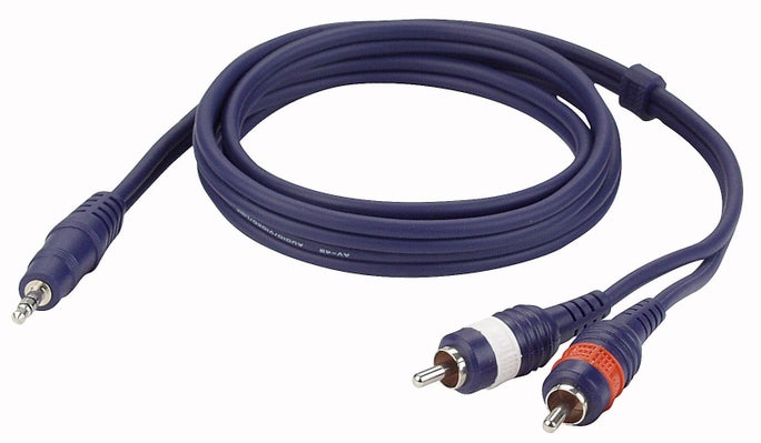 Adapterkabel 1x 3,5mm Stereo - 2x RCA - DAP | Bellalite Adapterkabel 1x 3,5mm Stereo - 2x RCA - DAP | Bellalite
