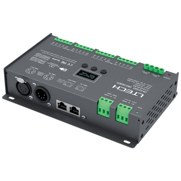 16CH DMX CV LED Dimmer 12-24V DC OLED - LTECH | Bellalite 16CH DMX CV LED Dimmer 12-24V DC OLED - LTECH | Bellalite