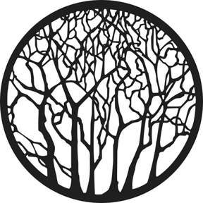 Bare Trees Metallgobo, B-Size (86mm) - Rosco | Bellalite Bare Trees Metallgobo, B-Size (86mm) - Rosco | Bellalite