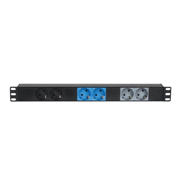 Rackpanel 6x Schuko 3-fas splitter - Showgear | Bellalite Rackpanel 6x Schuko 3-fas splitter - Showgear | Bellalite