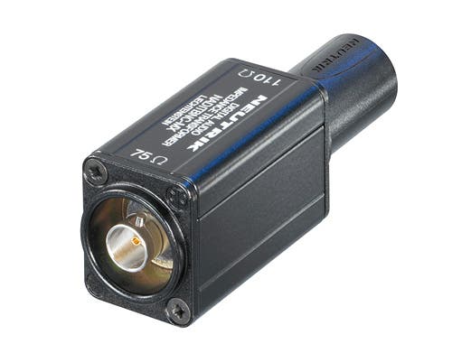 AES / EBU Digital Impedance Transformer Adapter BNC-Hona 75Ω In / XLR-Hane 110Ω Ut - Neutrik | Bellalite AES / EBU Digital Impedance Transformer Adapter BNC-Hona 75Ω In / XLR-Hane 110Ω Ut - Neutrik | Bellalite
