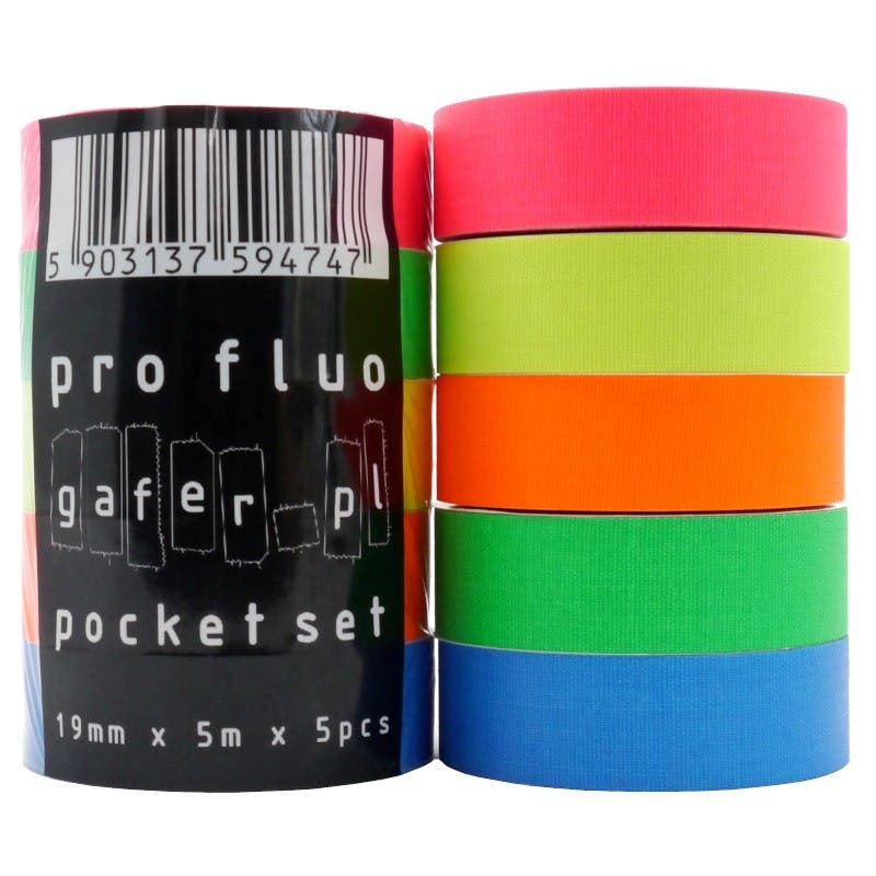 Pocket Pro Fluorescent Tape Set 19mm x 5m - Gafer.pl | Bellalite Pocket Pro Fluorescent Tape Set 19mm x 5m - Gafer.pl | Bellalite