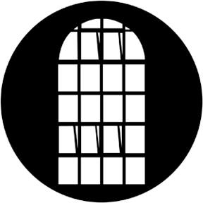 Victorian School Window Metallgobo, B-Size (86mm) - Rosco | Bellalite Victorian School Window Metallgobo, B-Size (86mm) - Rosco | Bellalite