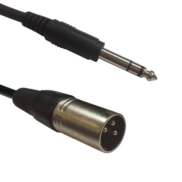 Adapterkabel 1x XLR 3-Pin Hane - 1x 6,3mm Stereo - ADJ | Bellalite Adapterkabel 1x XLR 3-Pin Hane - 1x 6,3mm Stereo - ADJ | Bellalite