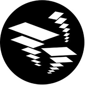 Flying Shapes 2 Metallgobo, D-Size (53,3mm) - Rosco | Bellalite Flying Shapes 2 Metallgobo, D-Size (53,3mm) - Rosco | Bellalite