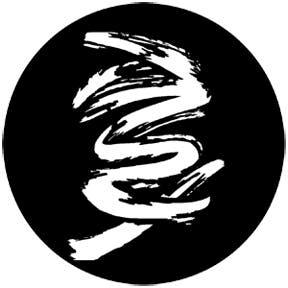 Brush Stroke 2 Metallgobo, A-Size (100mm) - Rosco | Bellalite Brush Stroke 2 Metallgobo, A-Size (100mm) - Rosco | Bellalite