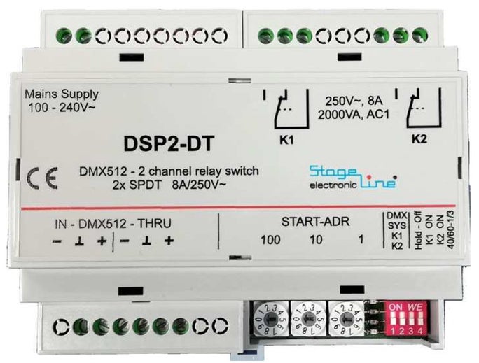 DMX-Relä / Switch DSP2-ST - Stageline | Bellalite DMX-Relä / Switch DSP2-ST - Stageline | Bellalite