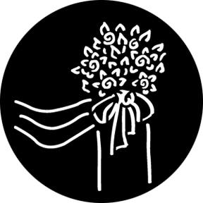 Floral Decoration 2 Metallgobo, (50mm/38mm) - Rosco | Bellalite Floral Decoration 2 Metallgobo, (50mm/38mm) - Rosco | Bellalite