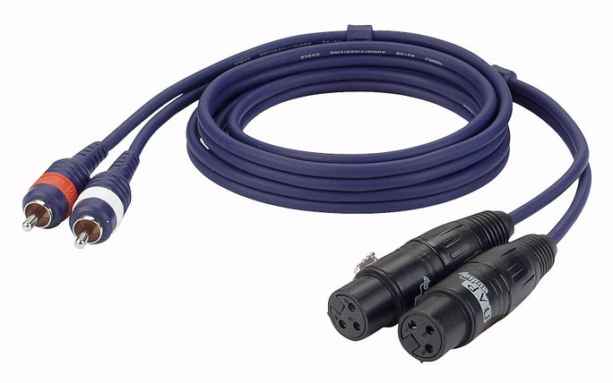 Linekabel 2x RCA hane - 2x XLR 3-Pol hona - DAP | Bellalite Linekabel 2x RCA hane - 2x XLR 3-Pol hona - DAP | Bellalite