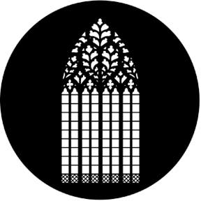 York Minster Metallgobo, B-Size (86mm) - Rosco | Bellalite York Minster Metallgobo, B-Size (86mm) - Rosco | Bellalite