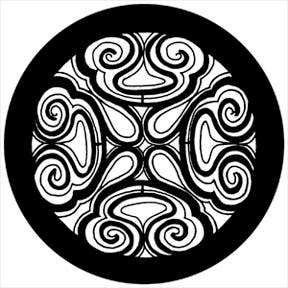 Soft Swirl Metallgobo, M-Size (66mm) - Rosco | Bellalite Soft Swirl Metallgobo, M-Size (66mm) - Rosco | Bellalite