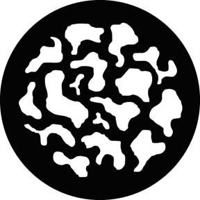 Large Breakup Metallgobo, E-Size (37,5mm) - Rosco | Bellalite Large Breakup Metallgobo, E-Size (37,5mm) - Rosco | Bellalite
