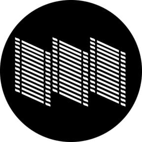 Blinds Metallgobo, D-Size (53,3mm) - Rosco | Bellalite Blinds Metallgobo, D-Size (53,3mm) - Rosco | Bellalite