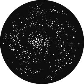 Nebula Metallgobo, B-Size (86mm) - Rosco | Bellalite Nebula Metallgobo, B-Size (86mm) - Rosco | Bellalite