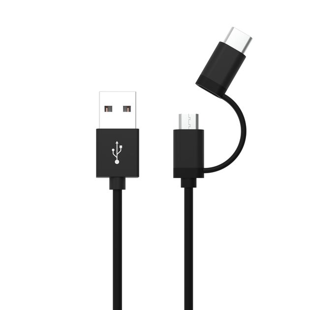 USB-Kabel 2-in-1 Micro / Type-C - Ansmann | Bellalite USB-Kabel 2-in-1 Micro / Type-C - Ansmann | Bellalite