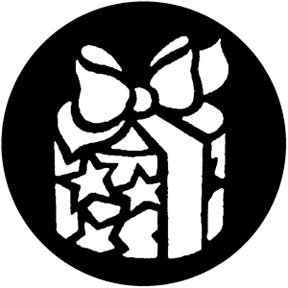 Presents 1 Metallgobo, E-Size (37,5mm) - Rosco | Bellalite Presents 1 Metallgobo, E-Size (37,5mm) - Rosco | Bellalite