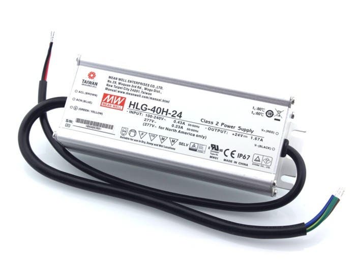 Mean Well HLG-40H-24 PRO 24V 40W IP67 - Mean Well | Bellalite Mean Well HLG-40H-24 PRO 24V 40W IP67 - Mean Well | Bellalite
