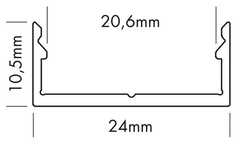 Aluminiumprofil M-Line Extra Low 10, 3m - PROLED | Bellalite Aluminiumprofil M-Line Extra Low 10, 3m - PROLED | Bellalite