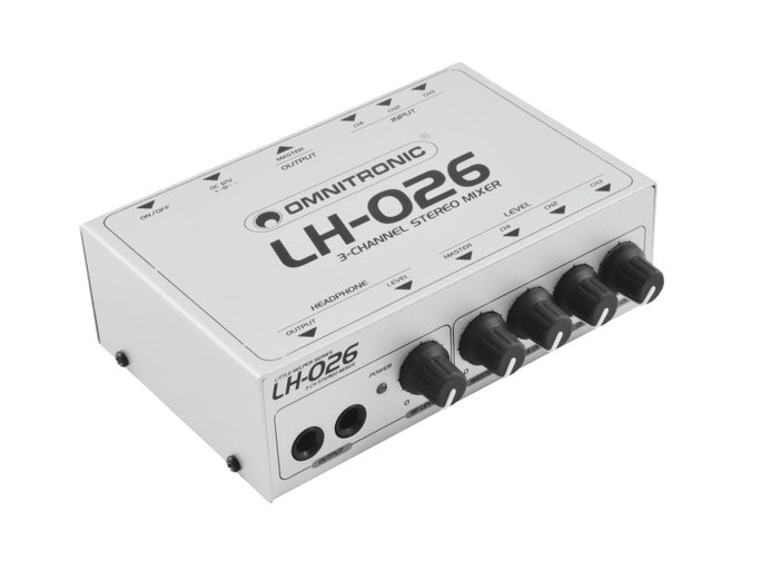 Little Helper LH-026 3-Channel Stereo Mixer - Omnitronic | Bellalite Little Helper LH-026 3-Channel Stereo Mixer - Omnitronic | Bellalite