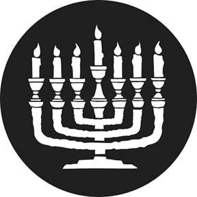 Kwanzaa Metallgobo, B-Size (86mm) - Rosco | Bellalite Kwanzaa Metallgobo, B-Size (86mm) - Rosco | Bellalite