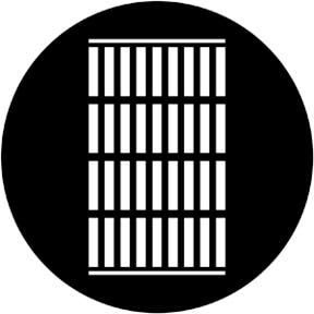 Jail Bars Metallgobo, Size: (ange storlek) - Rosco | Bellalite Jail Bars Metallgobo, Size: (ange storlek) - Rosco | Bellalite
