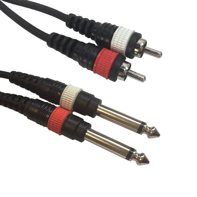 Adapterkabel 2x RCA - 2x 6,3mm Mono - ADJ | Bellalite Adapterkabel 2x RCA - 2x 6,3mm Mono - ADJ | Bellalite