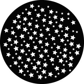 Star Breakup Metallgobo, M-Size (66mm) - Rosco | Bellalite Star Breakup Metallgobo, M-Size (66mm) - Rosco | Bellalite