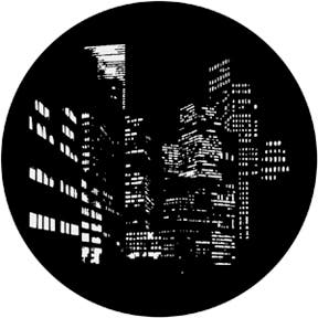 City Nightscape Metallgobo, (50mm/38mm) - Rosco | Bellalite City Nightscape Metallgobo, (50mm/38mm) - Rosco | Bellalite