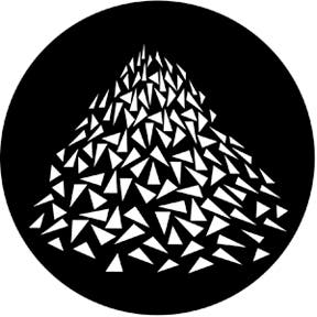 Vanishing Triangles Metallgobo, (50mm/38mm) - Rosco | Bellalite Vanishing Triangles Metallgobo, (50mm/38mm) - Rosco | Bellalite