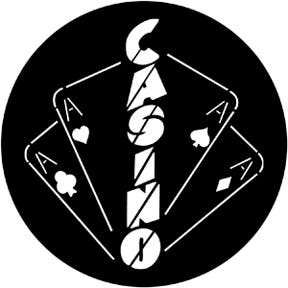 Casino Metallgobo, E-Size (37,5mm) - Rosco | Bellalite Casino Metallgobo, E-Size (37,5mm) - Rosco | Bellalite