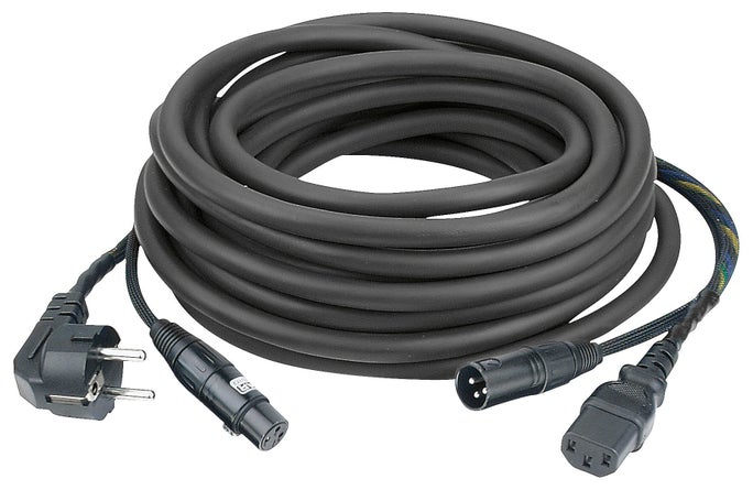 Hybridkabel, Schuko - IEC / XLR 3-pin AUDIO - DAP | Bellalite Hybridkabel, Schuko - IEC / XLR 3-pin AUDIO - DAP | Bellalite